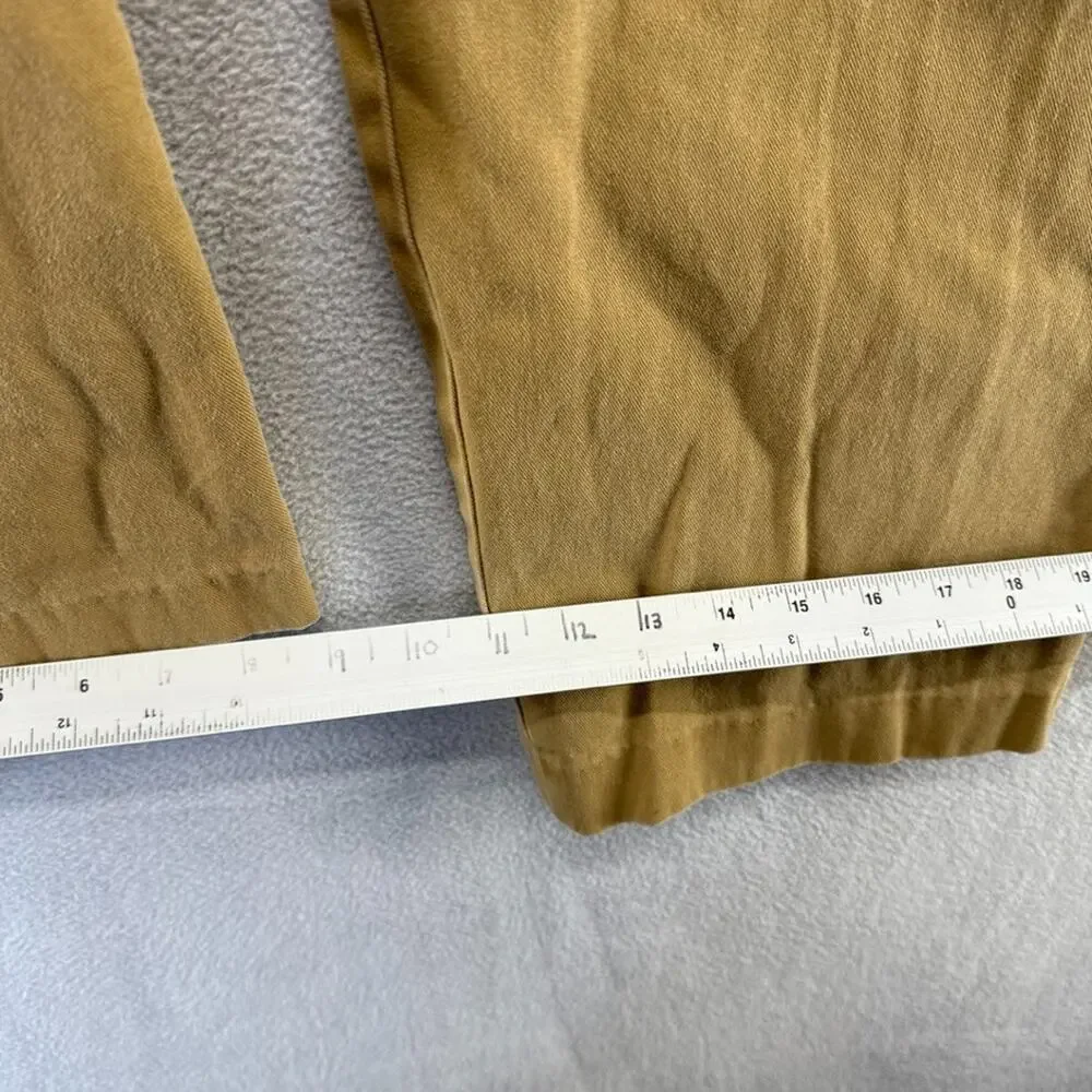 Vintage J Crew Pants men's 34 Fits 31x29 Brown Baggy Fatigue USA Made Trousers